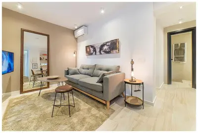 Zona de estar de Apartamentos Madrid Rio