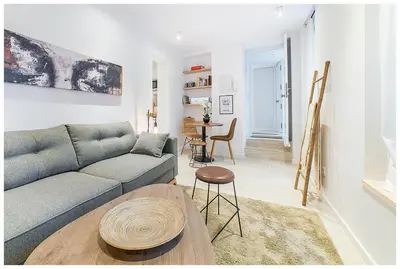 Zona de estar de Apartamentos Madrid Rio