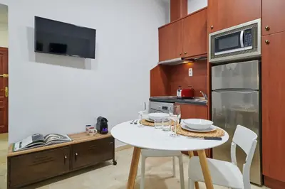 Una cocina o zona de cocina en LEEWAYS APARTMENT in GRAN VÍA XIV