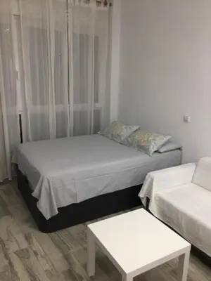 Cama o camas de una habitación en Estudio Estilo Nórdico Madrid (Malasaña Gran Vía)