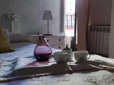 Cama o camas de una habitación en Hostal Romero