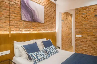 Cama o camas de una habitación en Goya I calle Jorge Juan 2BR 2BH