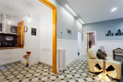 Zona de estar de Chic Apartment Madrid Goya by Batuecas