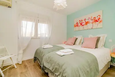 Cama o camas de una habitación en Bright apartment near Casa de Campo by Batuecas