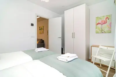 Cama o camas de una habitación en Bright apartment near Casa de Campo by Batuecas