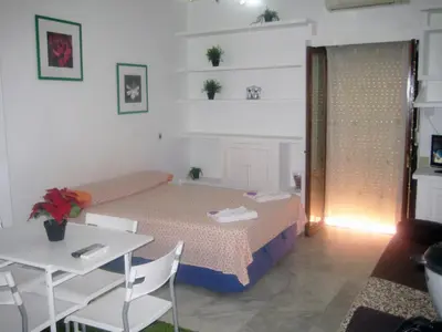 Cama o camas de una habitación en Estudio Las Huertas