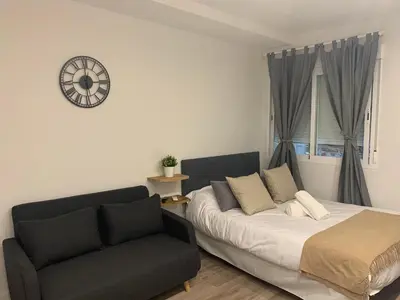Cama o camas de una habitación en Lagasca Charming Apartment