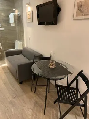 Una televisión o centro de entretenimiento en Moderno y funcional apartamento en el centro-El rastro