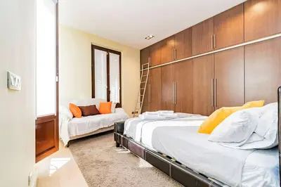 Cama o camas de una habitación en Luxury Apartment in La Latina by Batuecas