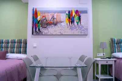 Zona de estar de Moncloa room apartments