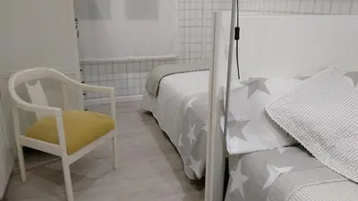Cama o camas de una habitación en Apartamento Madrid Retiro M-30