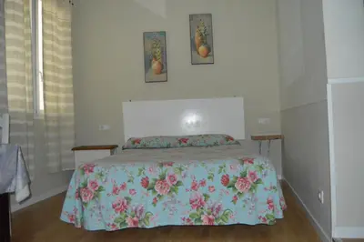 Cama o camas de una habitación en Estudio Puerta del Sol Esparteros