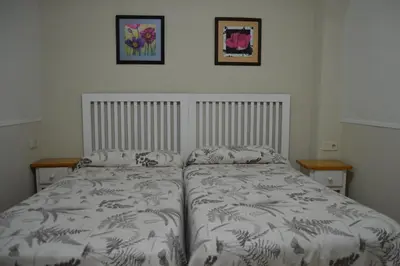 Cama o camas de una habitación en Estudio Puerta del Sol Esparteros