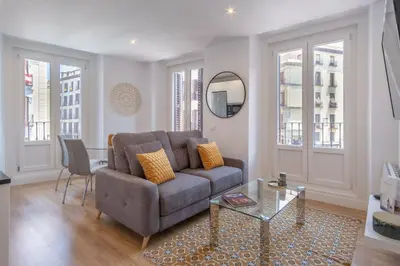 Zona de estar de Modern 2-Bed Apartment in Central Madrid