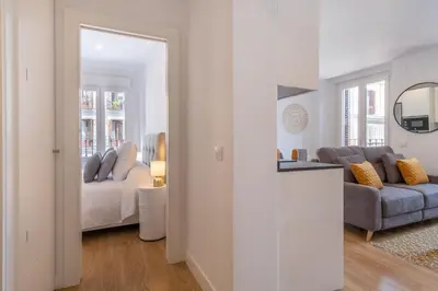 Zona de estar de Modern 2-Bed Apartment in Central Madrid