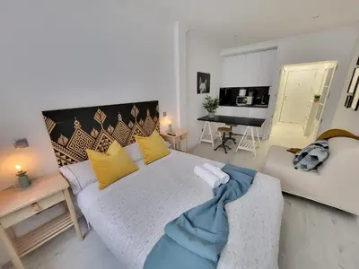Cama o camas de una habitación en La Vivienda de Pedro Zerolo