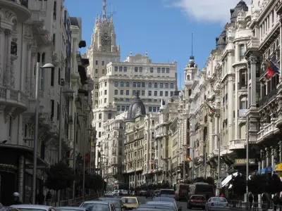 Vista general de Madrid o vista desde el apartamento