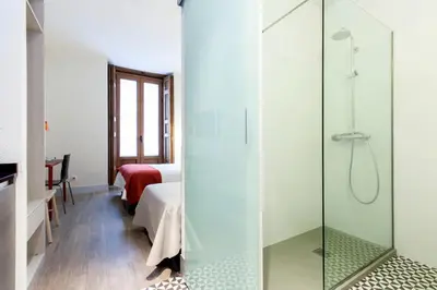 Cama o camas de una habitación en LOFTS Puerta del SOL