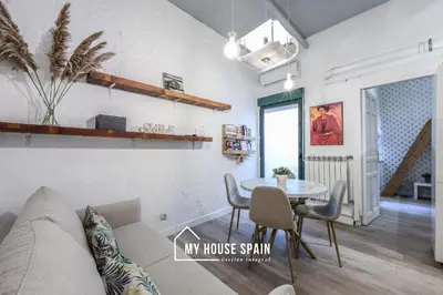 Zona de estar de MyHouseSpain - Great apartment 6 PAX MADRID CITY CENTER