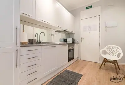 Una cocina o zona de cocina en Madrid Río - Apartamento de 1 dormitorio
