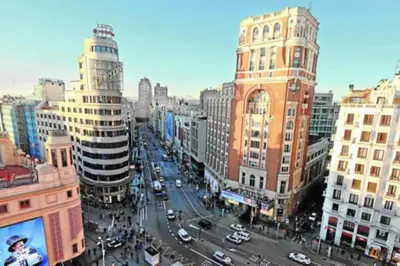 Vista general de Madrid o vista desde el apartamento