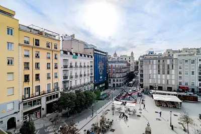 Vista general de Madrid o vista desde el apartamento