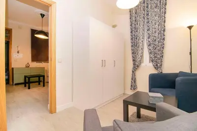 Zona de estar de Estupendo Apartamento junto a Estación de Atocha by Batuecas