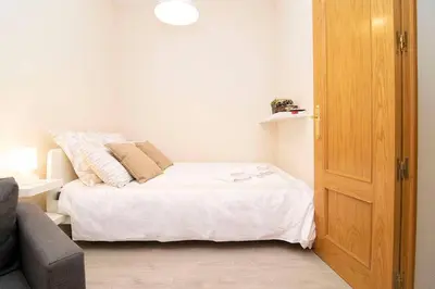 Cama o camas de una habitación en Estupendo Apartamento junto a Estación de Atocha by Batuecas