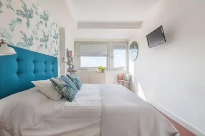 Cama o camas de una habitación en Bright W Stunning views Colon-Madrid city centre