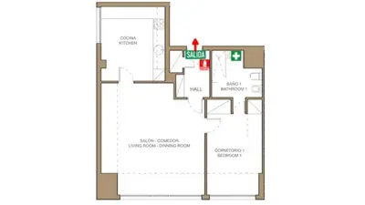 Plano de Bright W Stunning views Colon-Madrid city centre