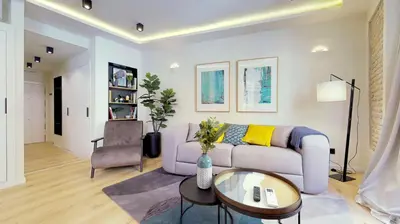 Zona de estar de Stunning and Stylish - 1B 1BTH -Malasaña