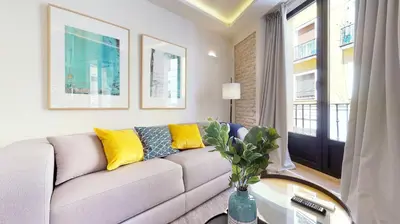 Zona de estar de Stunning and Stylish - 1B 1BTH -Malasaña