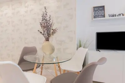 Una televisión o centro de entretenimiento en Cute studio in chueca-Malasaña