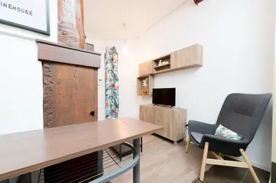Una televisión o centro de entretenimiento en Vintage Cozy - 1D 1B - Malasaña