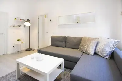 Zona de estar de Cozy Bright apt. Malasaña - Madrid City Centre