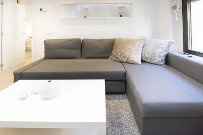 Zona de estar de Cozy Bright apt. Malasaña - Madrid City Centre