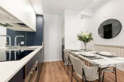 Una cocina o zona de cocina en SOL - 5 Balconies- 1BD Renovated apt