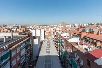 Vista general de Madrid o vista desde el apartamento