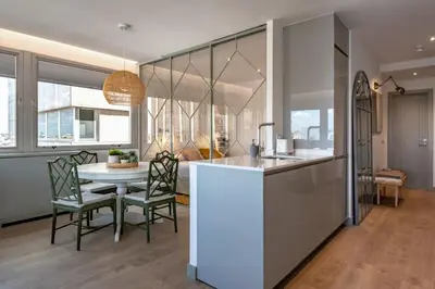 Una cocina o zona de cocina en Stylish WStunning views Colon-Madrid city centre