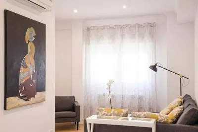 Zona de estar de Bright Stylish 2BD 2BTH - CITY CENTRE
