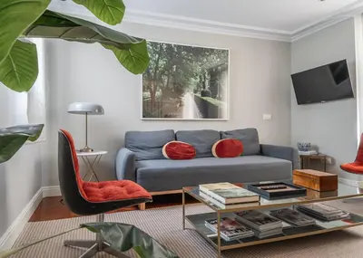 Zona de estar de Stylish Duplex with parking - 2BD 2BTH - Almagro