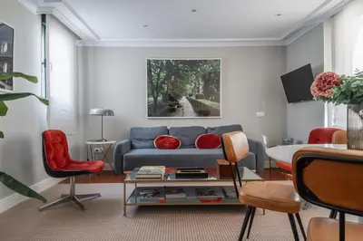 Zona de estar de Stylish Duplex with parking - 2BD 2BTH - Almagro