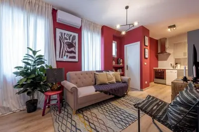 Zona de estar de Stylish and Refurbished - 3B 1BT - Lavapies