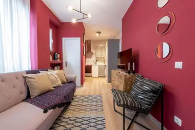 Zona de estar de Stylish and Refurbished - 3B 1BT - Lavapies