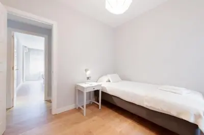 Cama o camas de una habitación en Bright Luxury W Parking - Madrid
