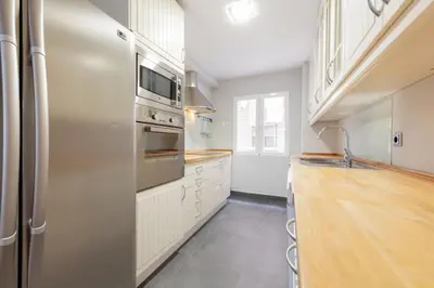 Una cocina o zona de cocina en Bright Luxury W Parking - Madrid
