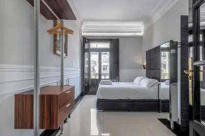 Cama o camas de una habitación en Luxury Penthouse WTerrace - 5BD 5BTH - Gran vía