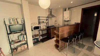 Una cocina o zona de cocina en Centro Madrid Apartamentos Stopinflat