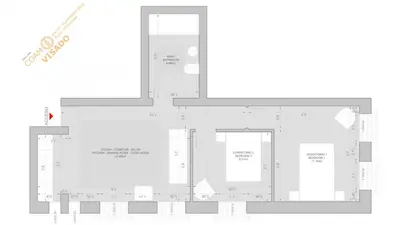 Plano de Stylish Bright 2BD apt. Atocha - Luca de Tena