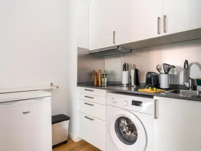 Una cocina o zona de cocina en Limehome Madrid La Bolsa